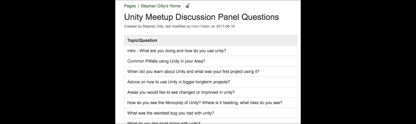 unity meetup panel